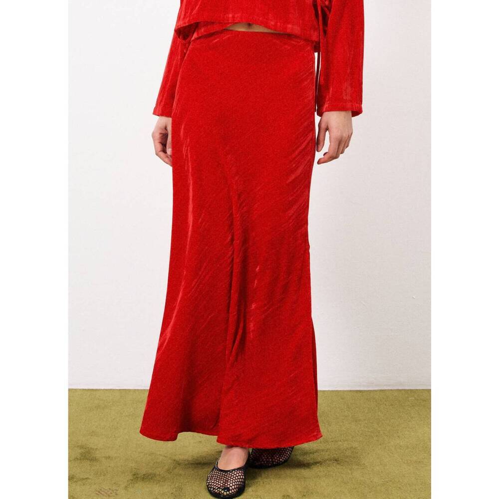 NEW FRNCH women's colomba maxi skirt in red